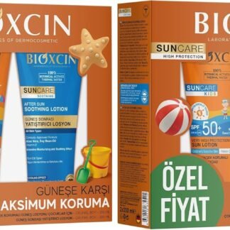 Bioxcin Sun Care Çocuk Güneş Kremi SPF 50+ (2'li Paket) - Non-Nano, Termal Sulu, Hassas Ciltler İçin + After Sun Hediyeli