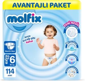 Molfix Bebek Bezi 6 Beden (Extra Large) Avantajlı Paket 114 Adet | Uygun Fiyat