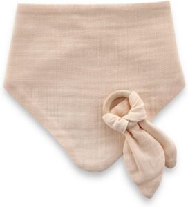 BabyJem Ahşap Diş Kaşıyıcılı Bürümcük Müslin Önlük Somon – Günlük Kullanım