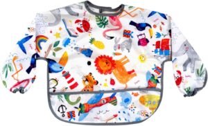 YORNİ Jungle Deluxe Uzun Kollu Bebek Mama Önlüğü – Günlük Kullanım