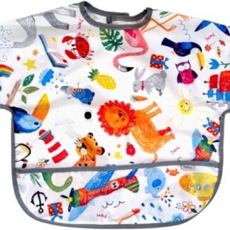 YORNİ Jungle Deluxe Uzun Kollu Bebek Mama Önlüğü - Günlük Kullanım