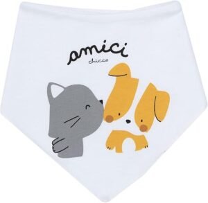 Chicco Unisex Çocuk Mama Önlüğü Beyaz OS – Ekonomik Seçim