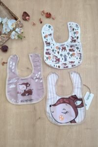 Sitilin Çift Katlı Çıtçıtlı Bebek Mama ve Salya Önlük 3 Adet – Ekonomik Seçim